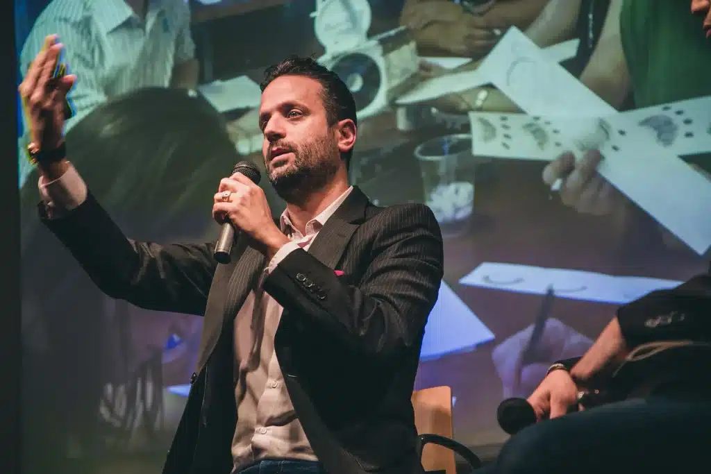 Creativity keynote speaker Nir Hindie on stage